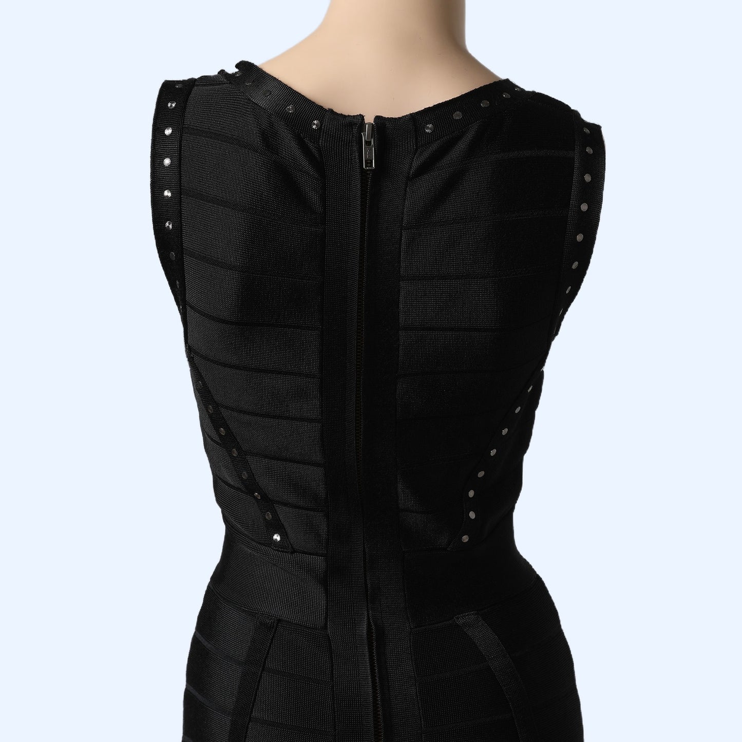 FRENCH CONNECTION Black Studded Bandage Bodycon Dress
