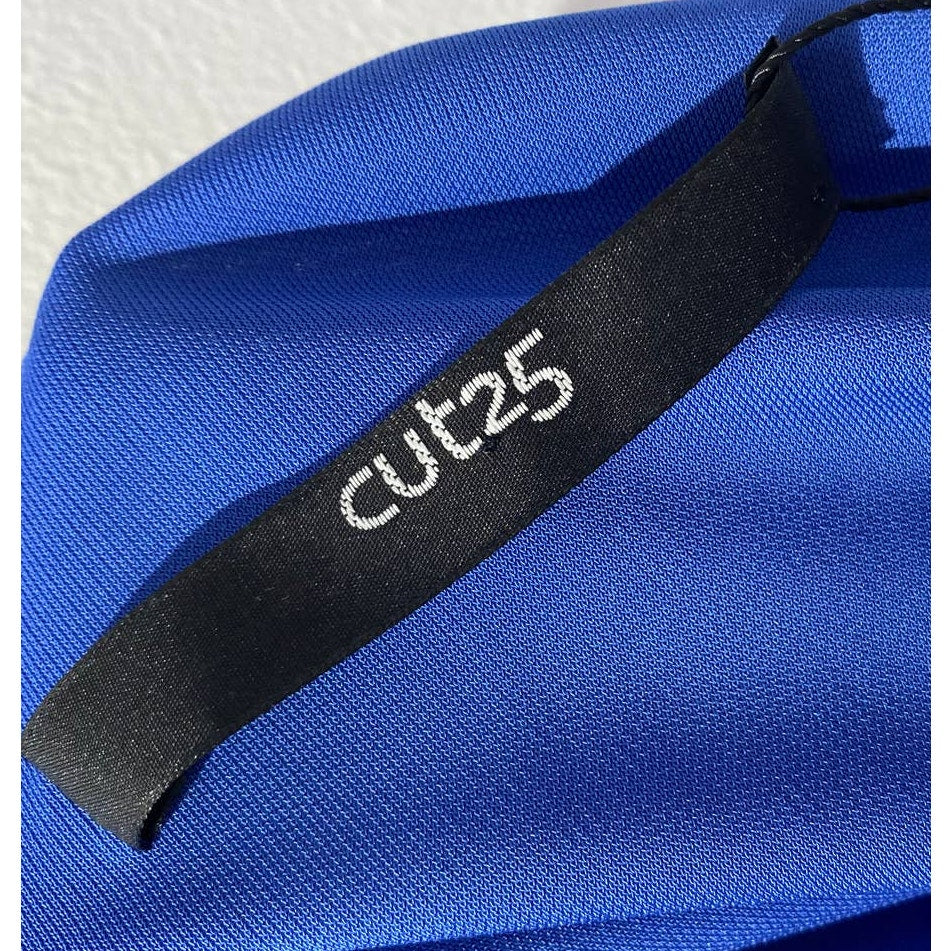 CUT25 by YIGAL AZROUEL Blue Ruched One Shoulder Jersey Mini Dress