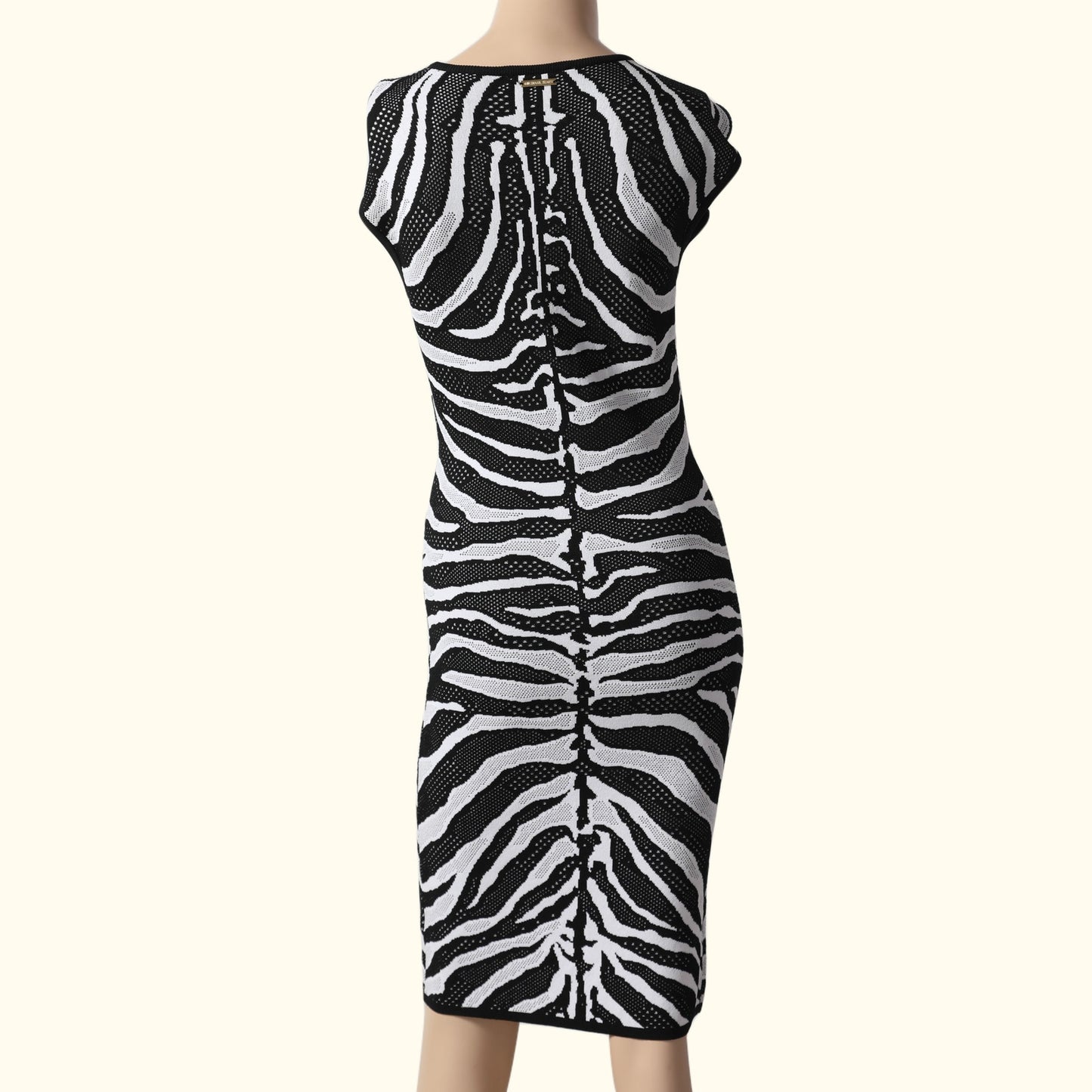 MICHAEL KORS Zebra Jacquard Knee Length Sheath Dress