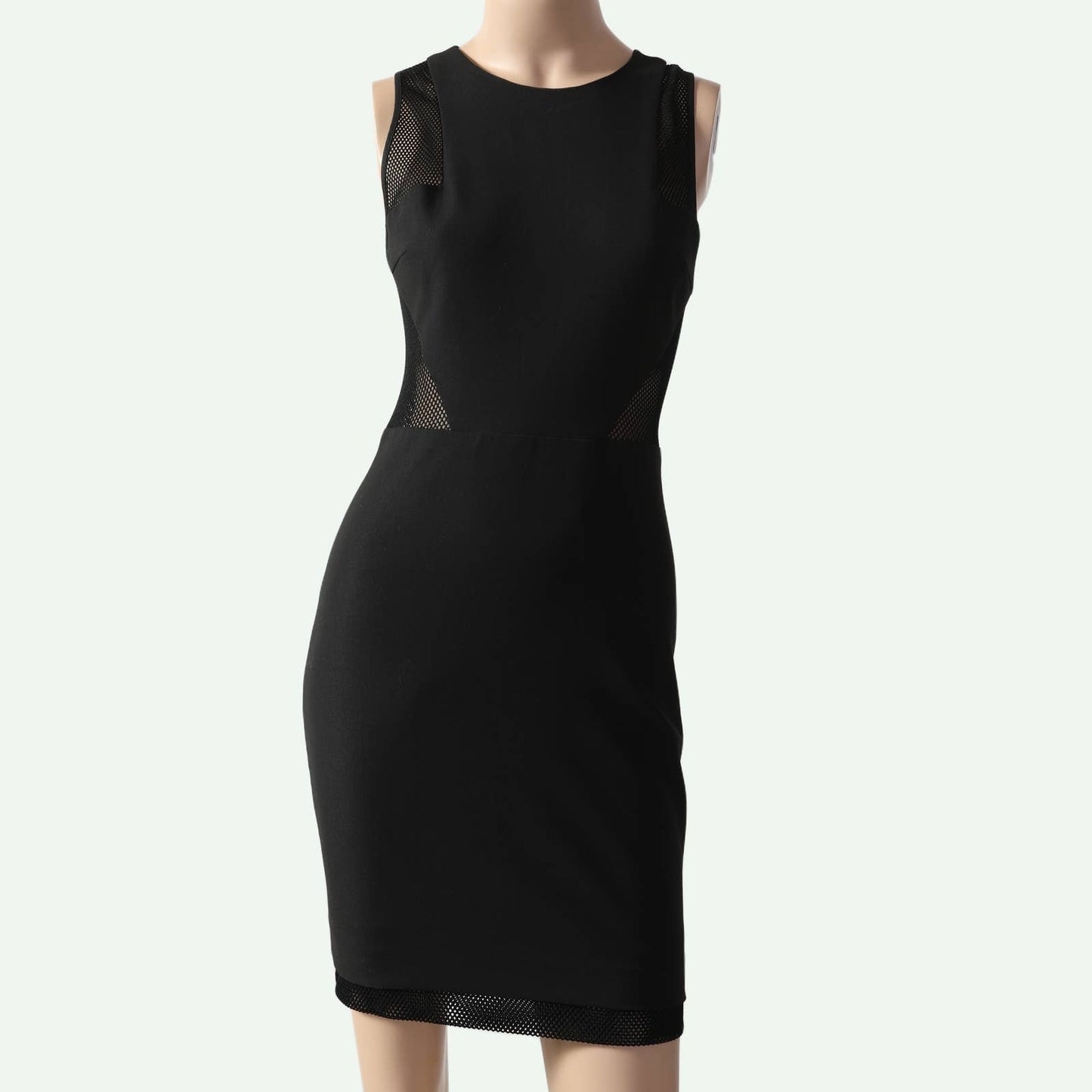 ELIZABETH AND JAMES Black With Mesh Cutout Mini Dress