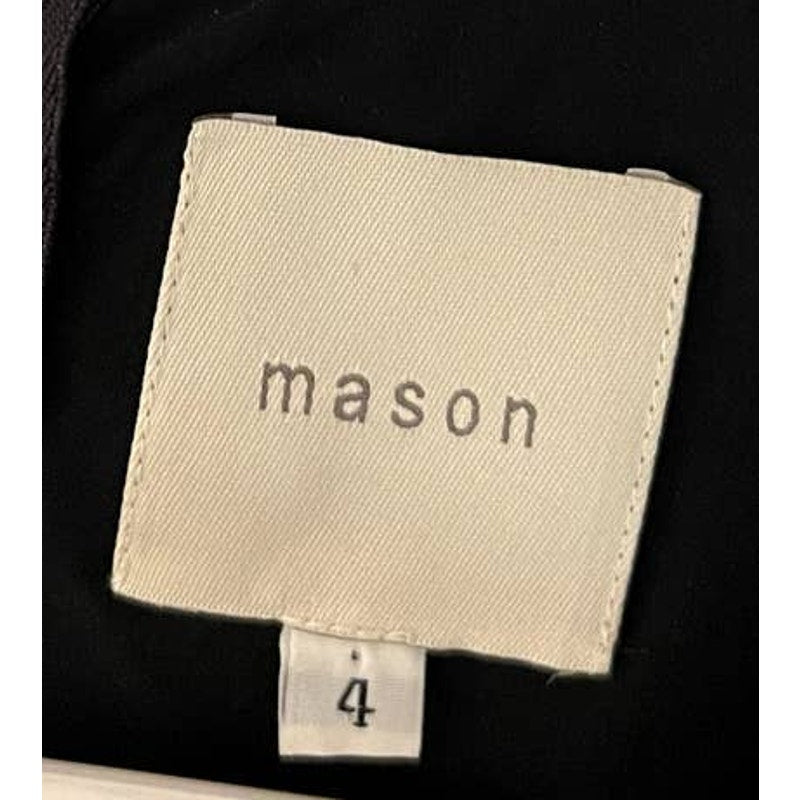 MASON Black Leather Contrast Panel Sleeveless Mini Dress