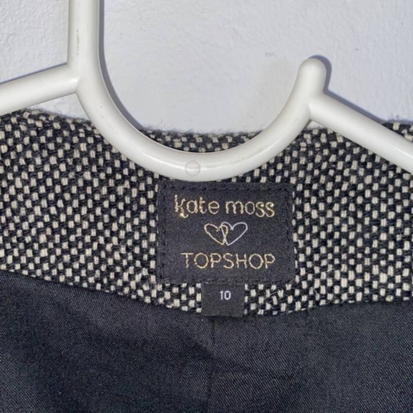 KATE MOSS for TOPSHOP Grey Sleeveless Button Up Wool Vest