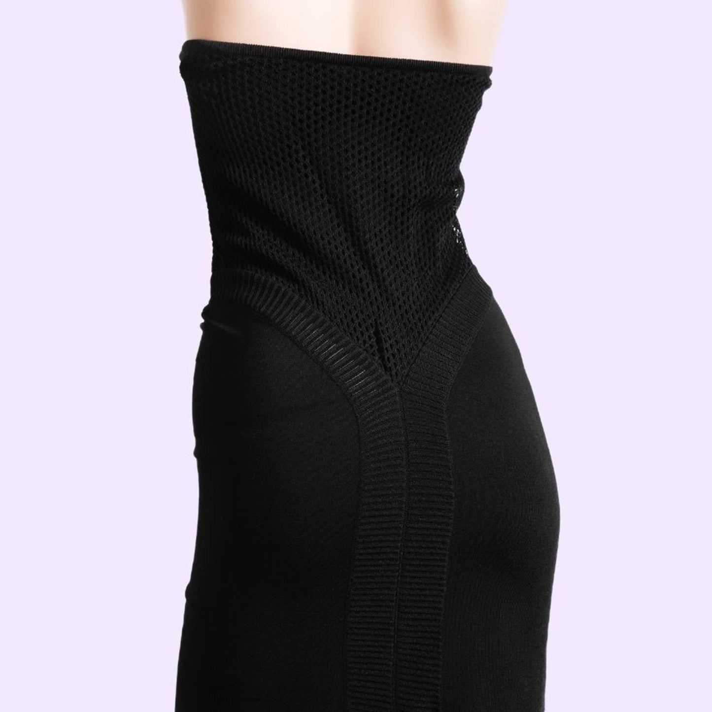 GIVENCHY COUTURE BY ALEXANDER MCQUEEN Vintage 90s Black Knit Strapless Dress