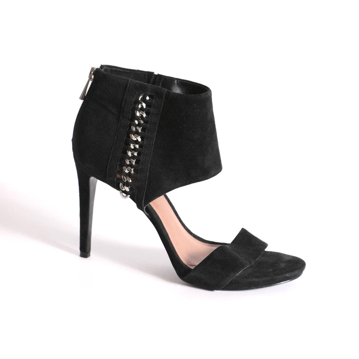 VINCE CAMUTO Black Suede Ankle Cuff Heels