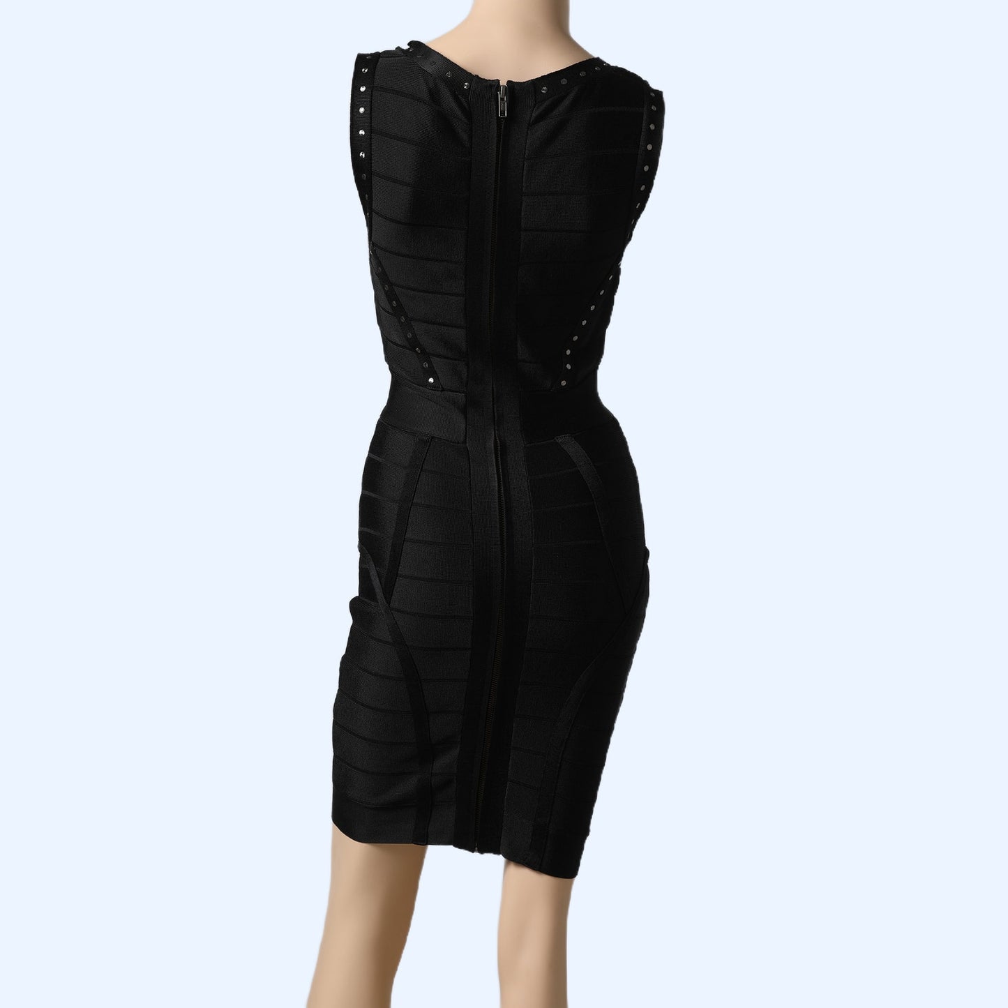 FRENCH CONNECTION Black Studded Bandage Bodycon Dress
