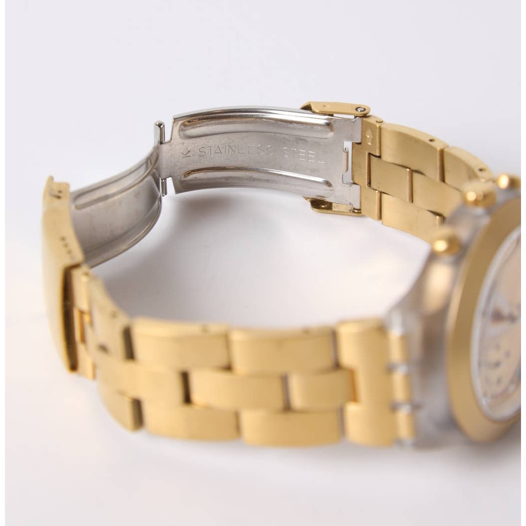 SWATCH Vintage Irony Diaphane Y2K Gold Chronograph Watch