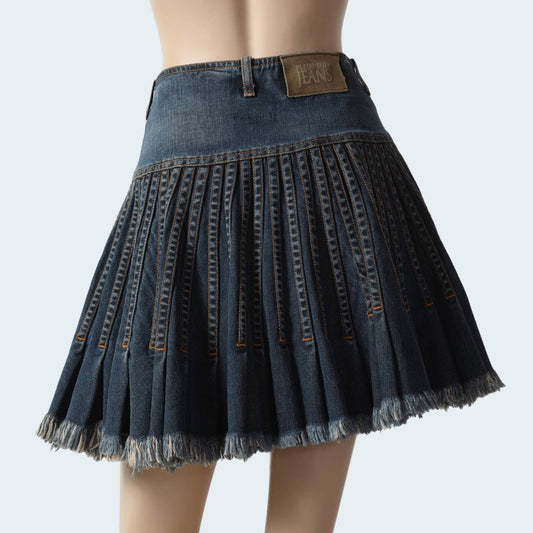 PLEIN SUD JEANS - Vintage Denim Pleated Skirt
