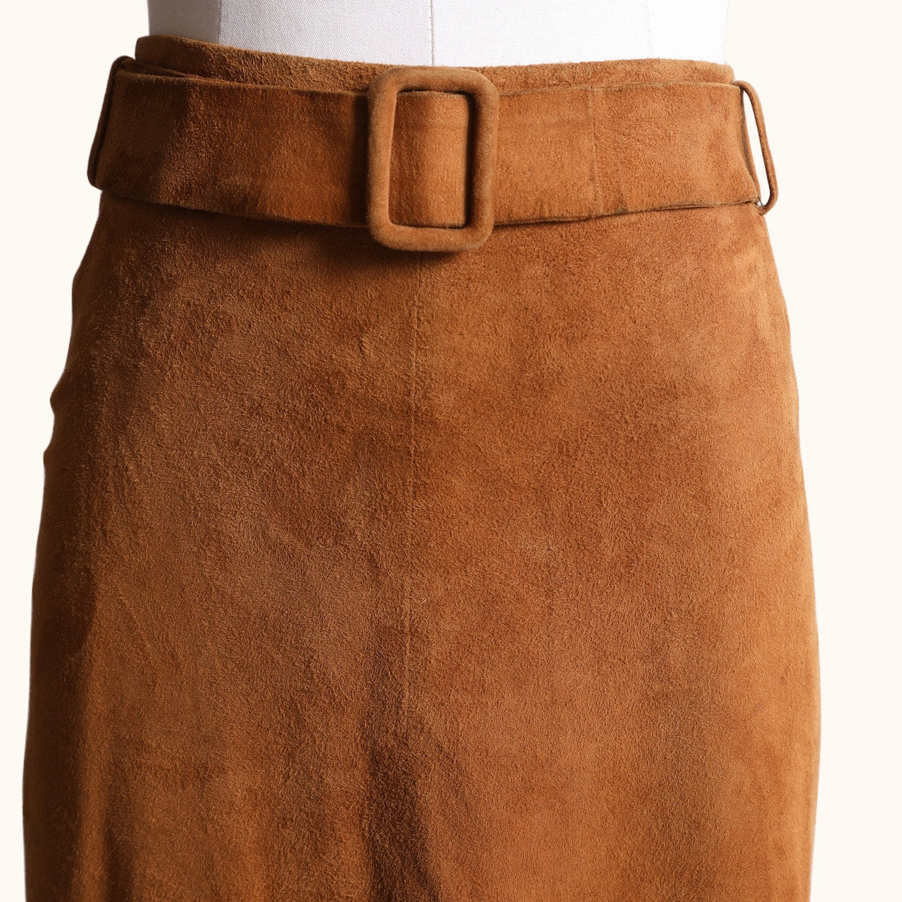 JOSEPH LONDON Vintage Brown Suede Knee Length Skirt