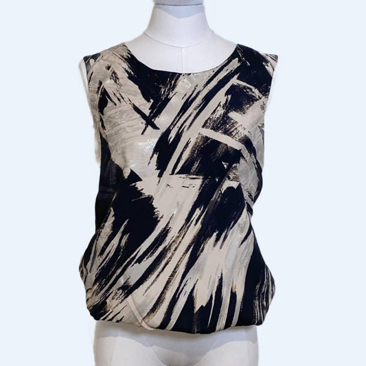 TOPSHOP Vintage Multicolor Paint Stroke Sleeveless Top