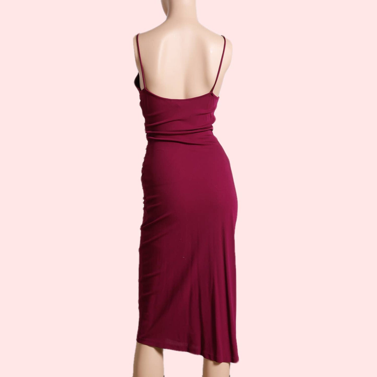 DIANE VON FURSTENBERG Magenta Pink Sleeveless Midi Dress