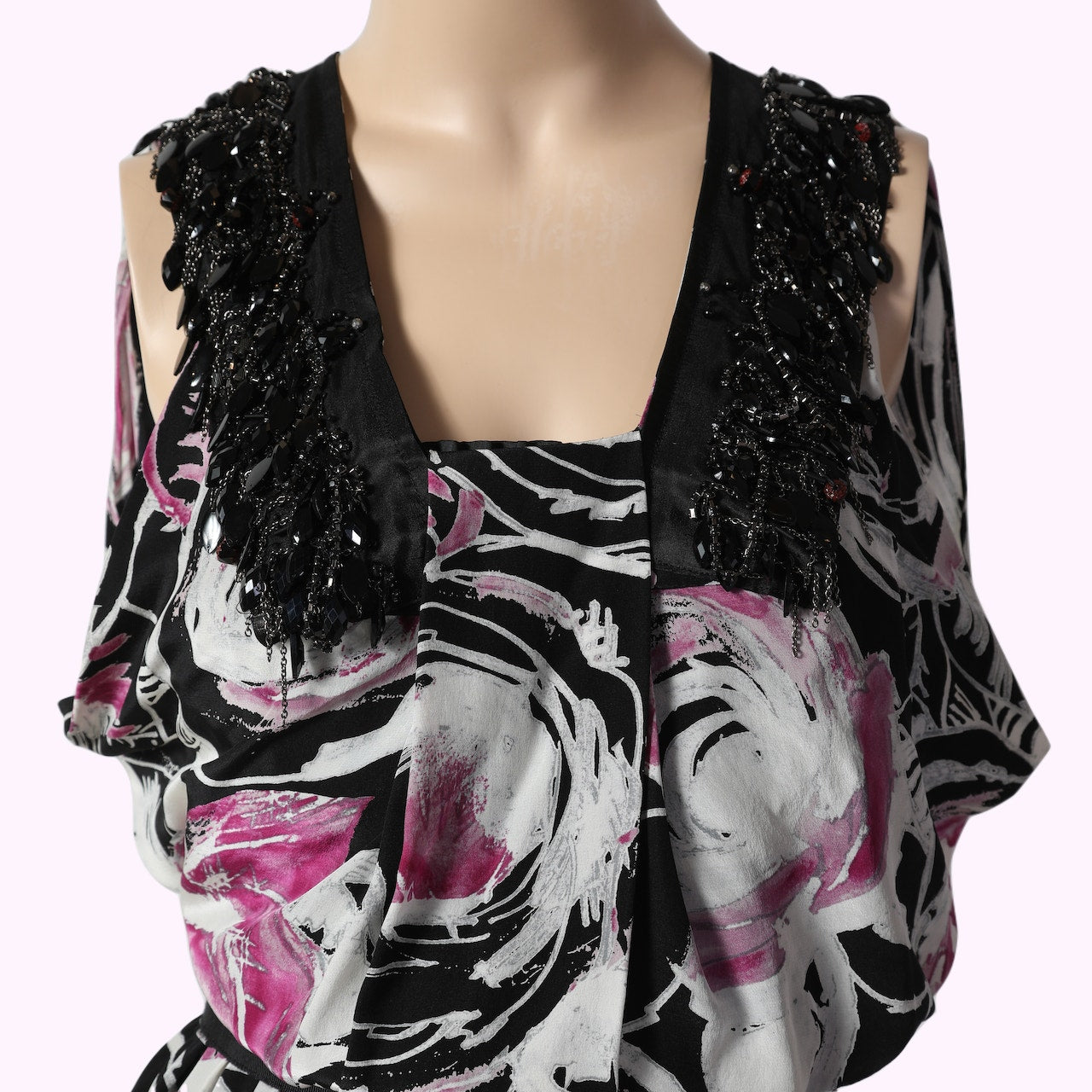 ROBERT RODRIGUEZ Floral Print Mini Silk Dress