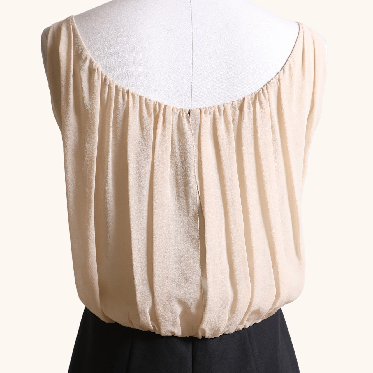 VIVIENNE TAM Black and Nude Draped Sheath Dress