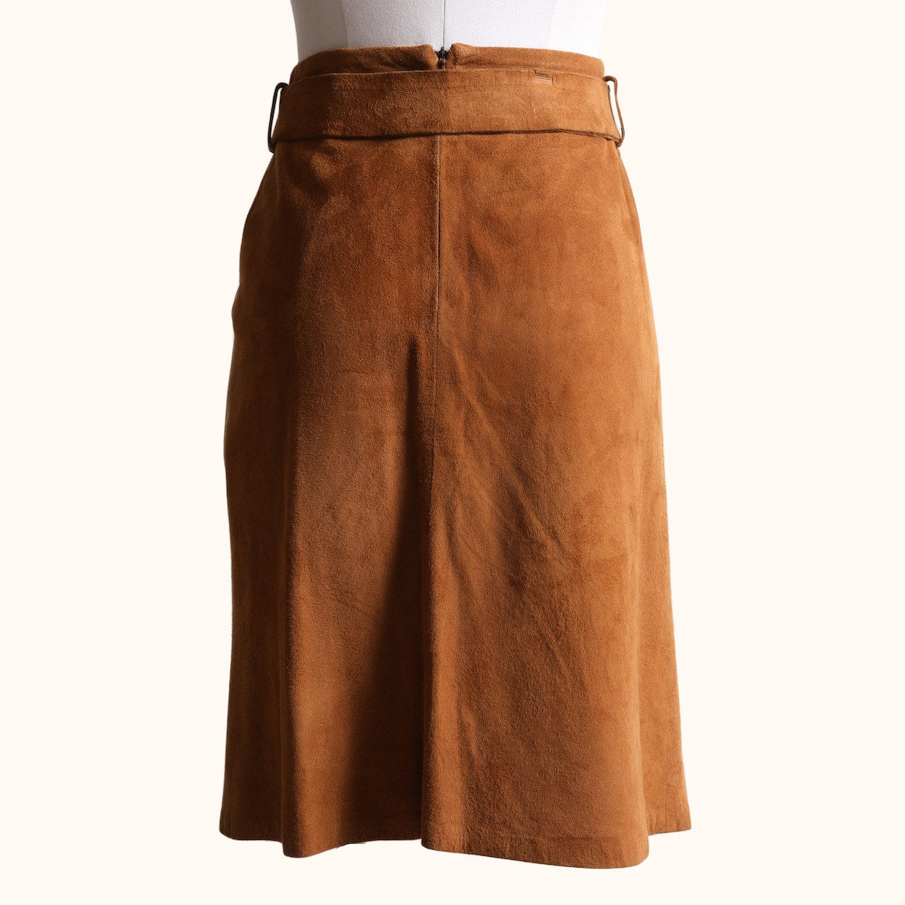 JOSEPH LONDON Vintage Brown Suede Knee Length Skirt