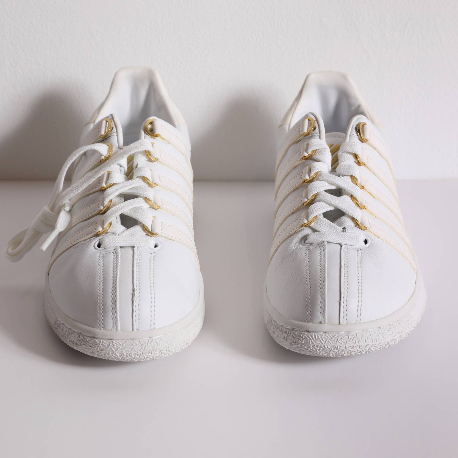 K-SWISS White Leather Sneakers 50th Anniversary Collection – The
