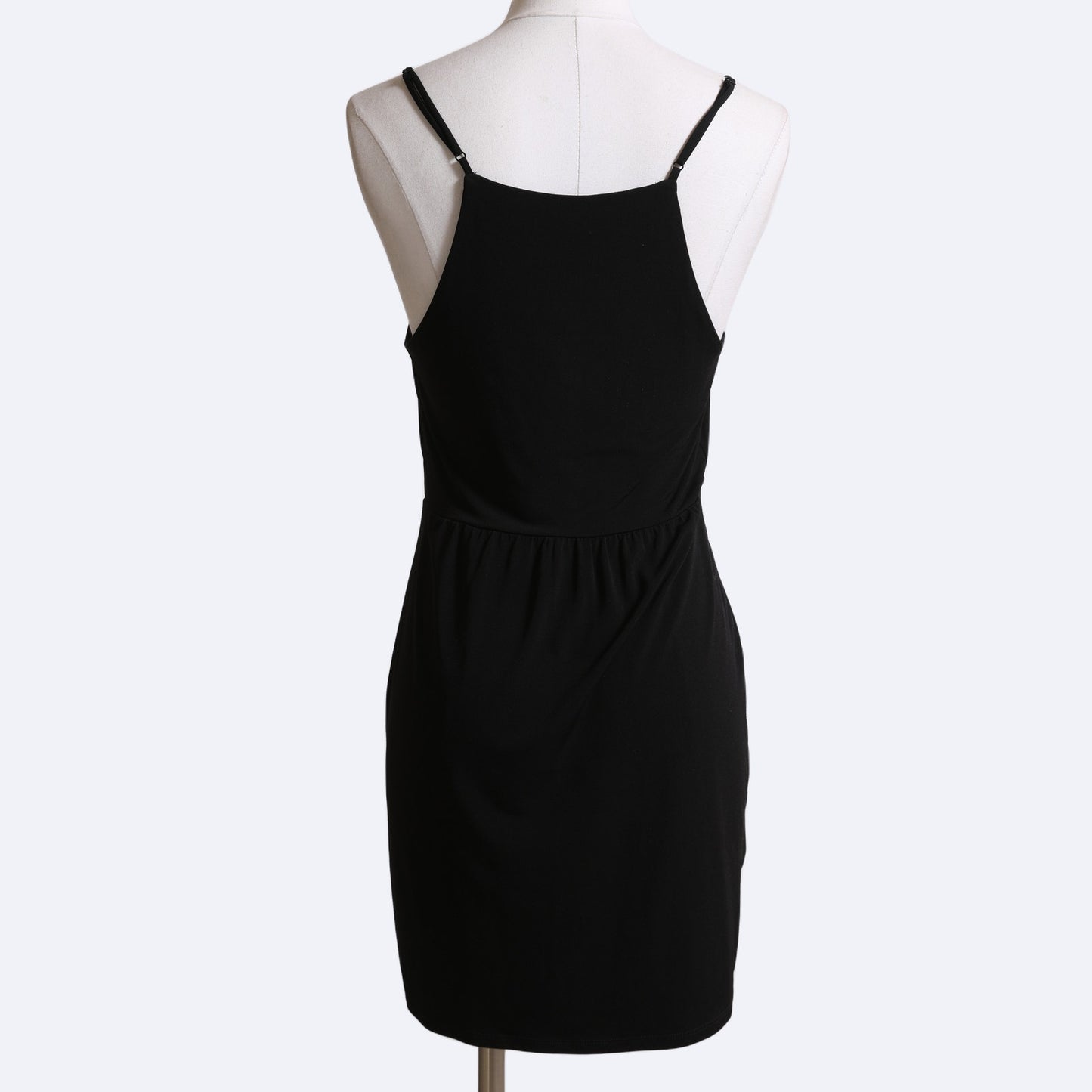 BCBGMAXAZRIA Black Wrap V-Neck Sleeveless Mini Dress