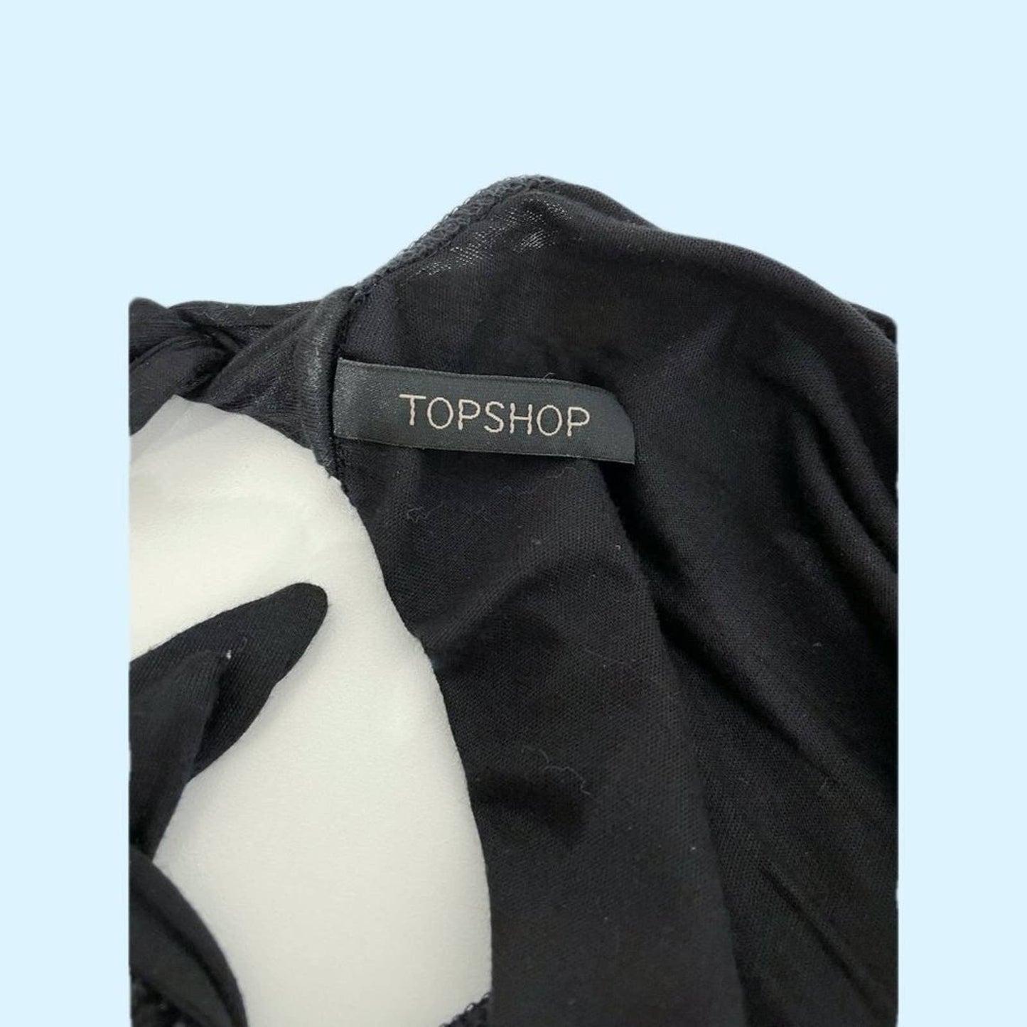 TOPSHOP Vintage Black Embellished Sleeveless Top