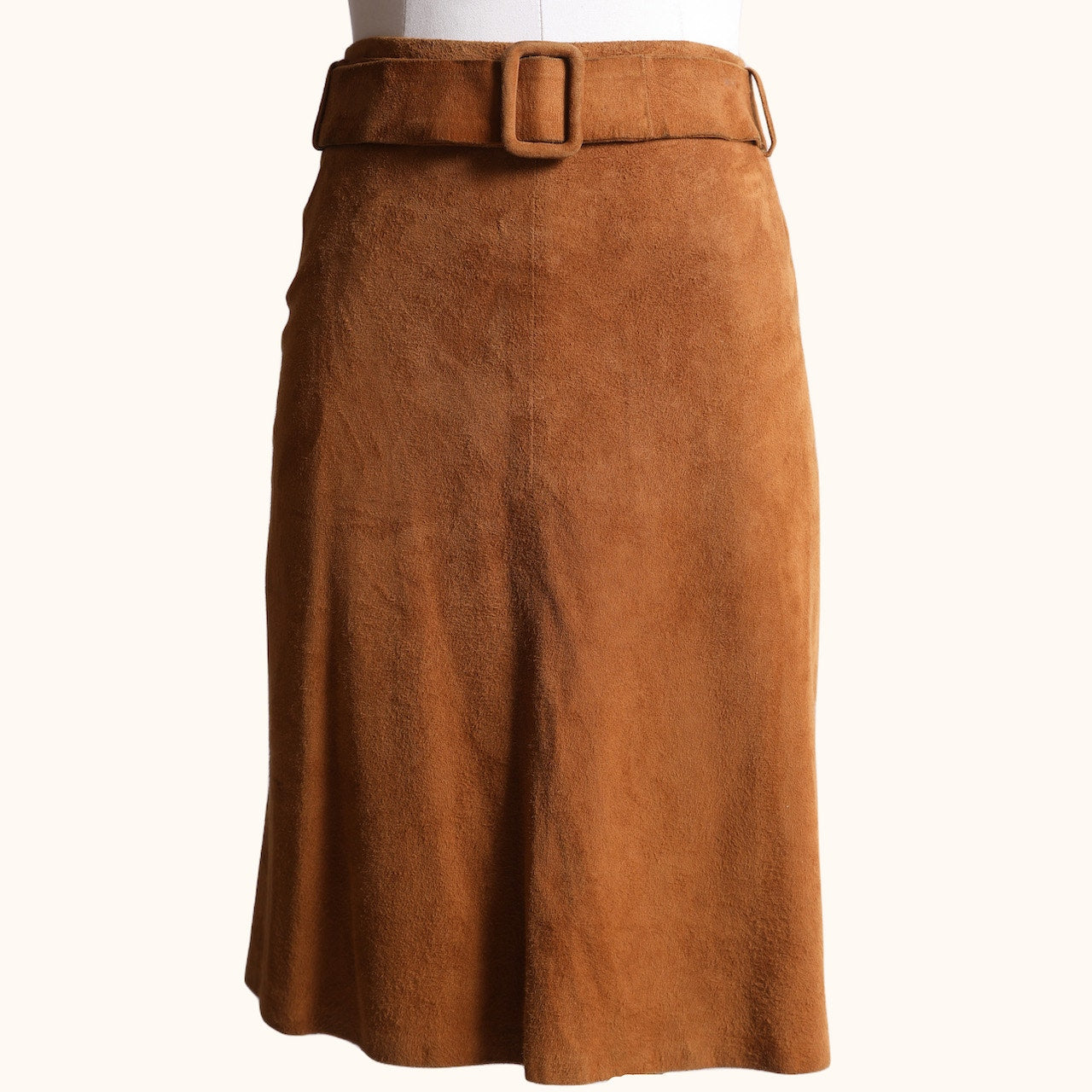 JOSEPH LONDON Vintage Brown Suede Knee Length Skirt