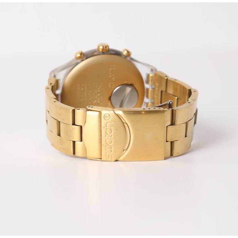 SWATCH Vintage Irony Diaphane Y2K Gold Chronograph Watch