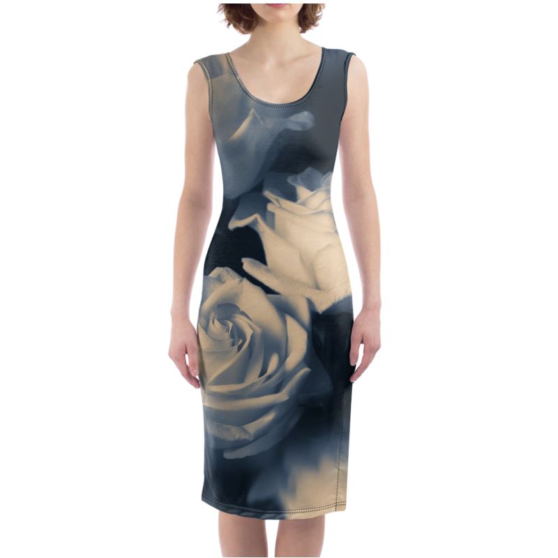 UNTITLED x Indira Cesarine "Rêver des Roses Bleues" Bodycon Dress - Limited Edition