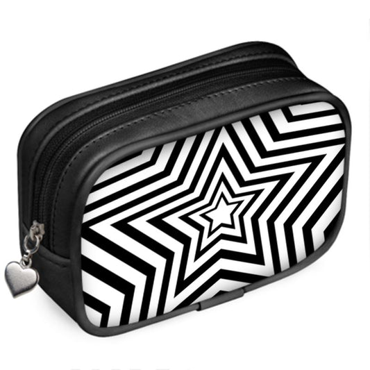 UNTITLED BOUTIQUE Black and White Leather Star Pouch