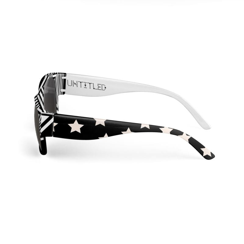 UNTITLED BOUTIQUE Black and White Stars Sunglasses