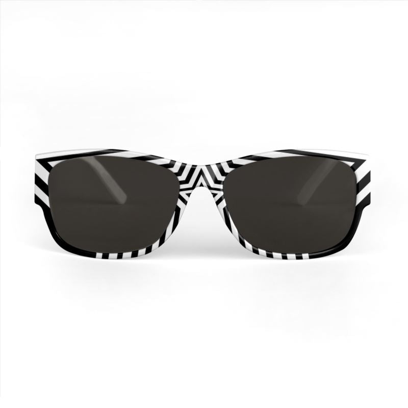 UNTITLED BOUTIQUE Black and White Stars Sunglasses