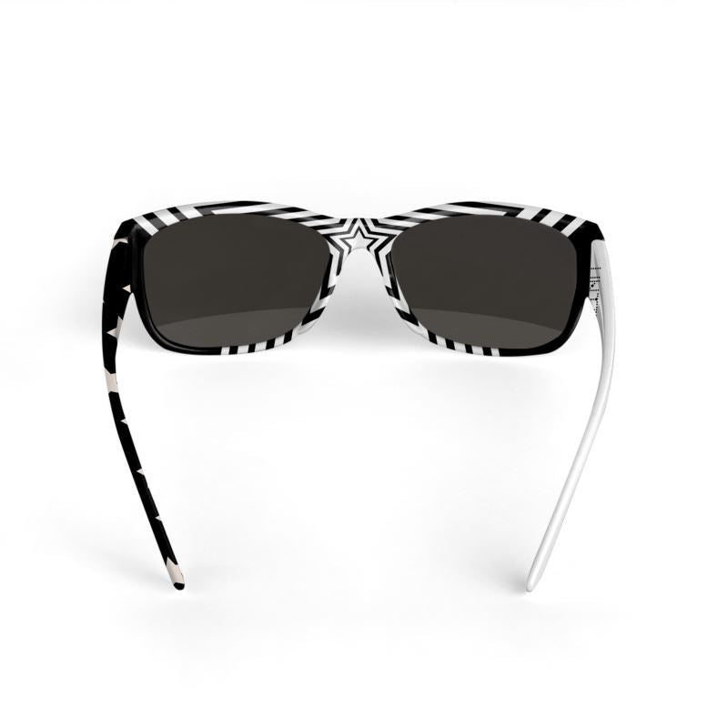 UNTITLED BOUTIQUE Black and White Stars Sunglasses