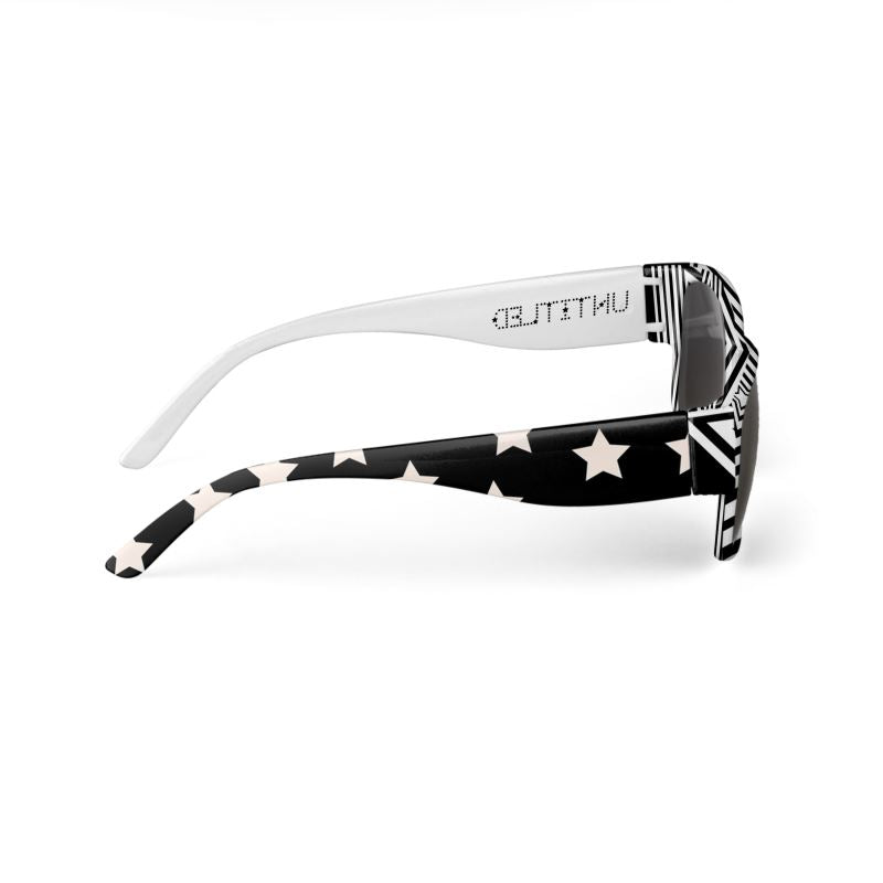 UNTITLED BOUTIQUE Black and White Stars Sunglasses