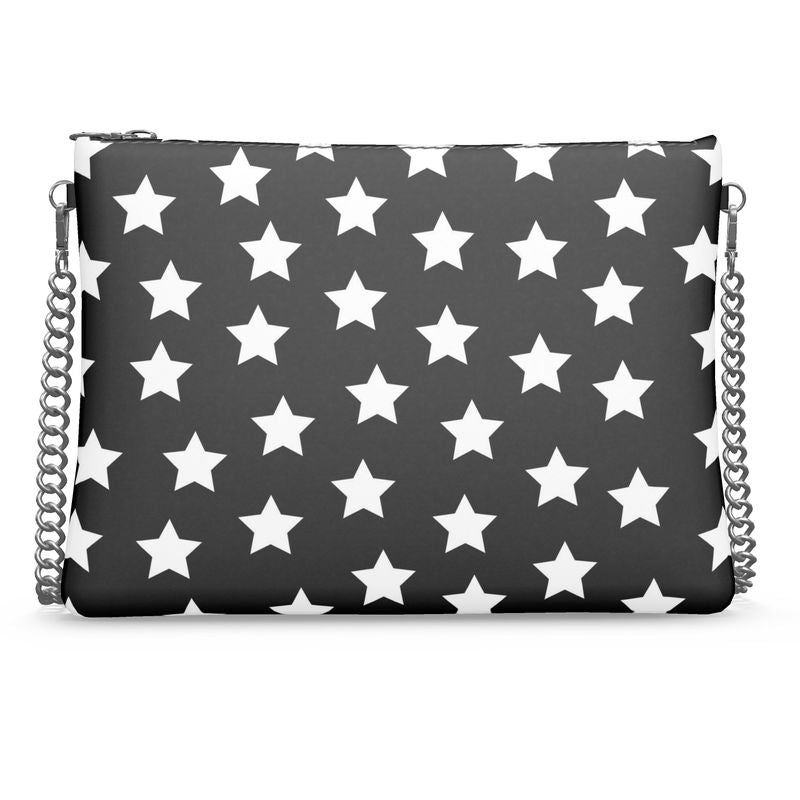 UNTITLED BOUTIQUE Black Leather Constellation Star Crossbody Bag - Limited Edition