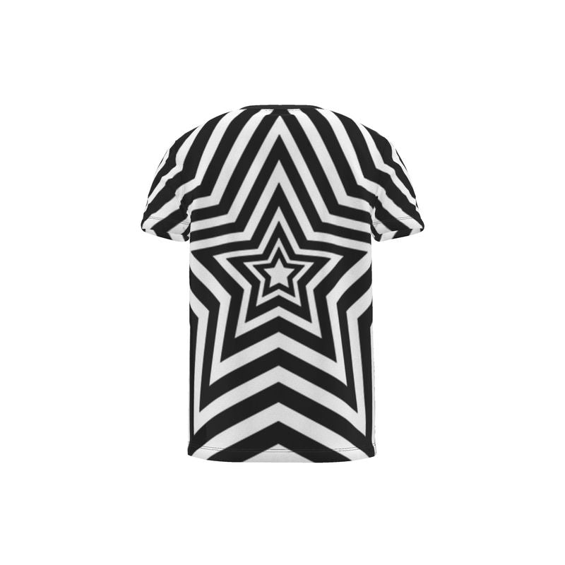 UNTITLED BOUTIQUE Black and White Jersey Star T-Shirt - Limited Edition