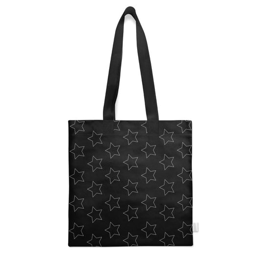 UNTITLED BOUTIQUE Black Canvas Star Tote Bag - Limited Edition