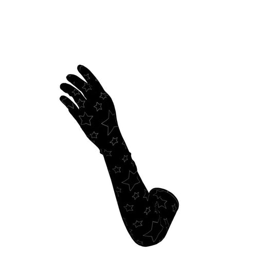 UNTITLED BOUTIQUE Black Velour Constellation Stars Long Gloves