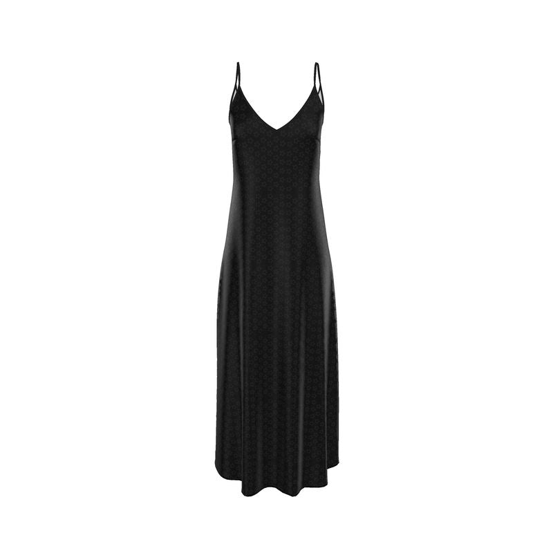 UNTITLED BOUTIQUE Black Smooth Crepe Stars Slip Dress - Limited Edition