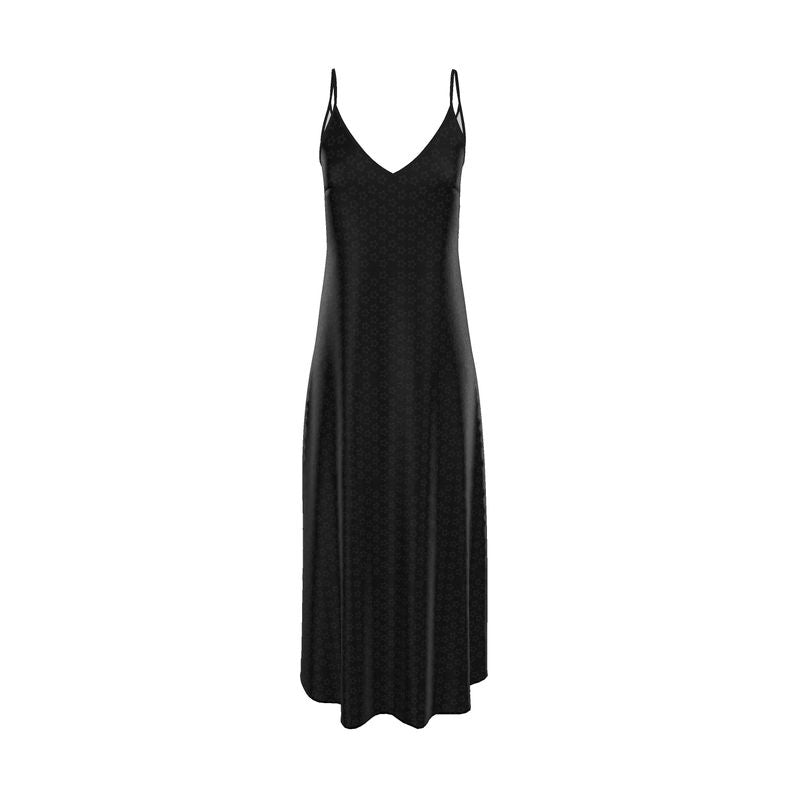 UNTITLED BOUTIQUE Black Smooth Crepe Stars Slip Dress - Limited Edition