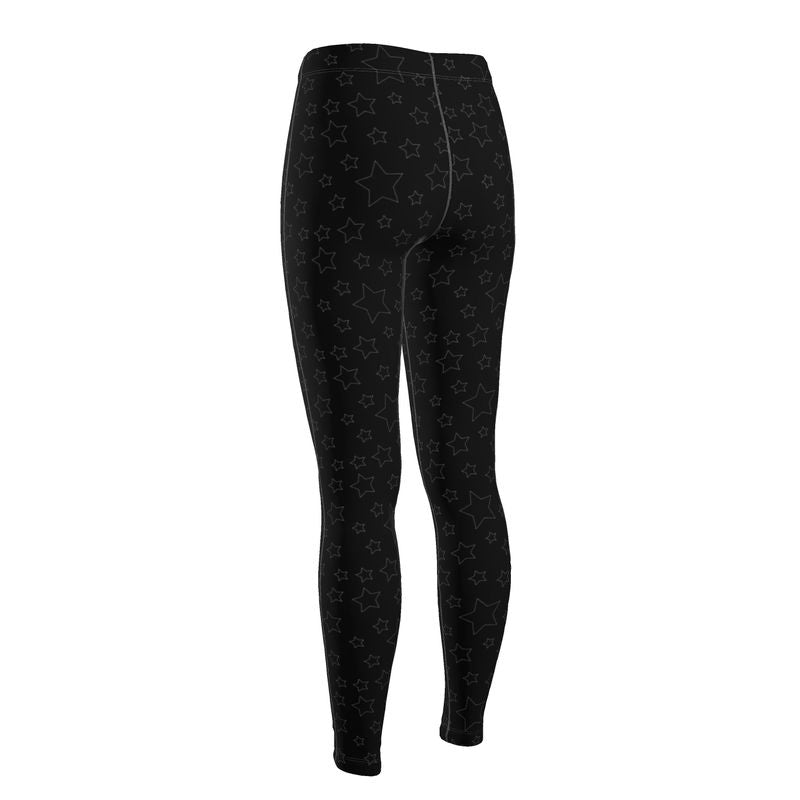 UNTITLED BOUTIQUE Black Jersey Constellation Star High Waisted Leggings - Limited Edition