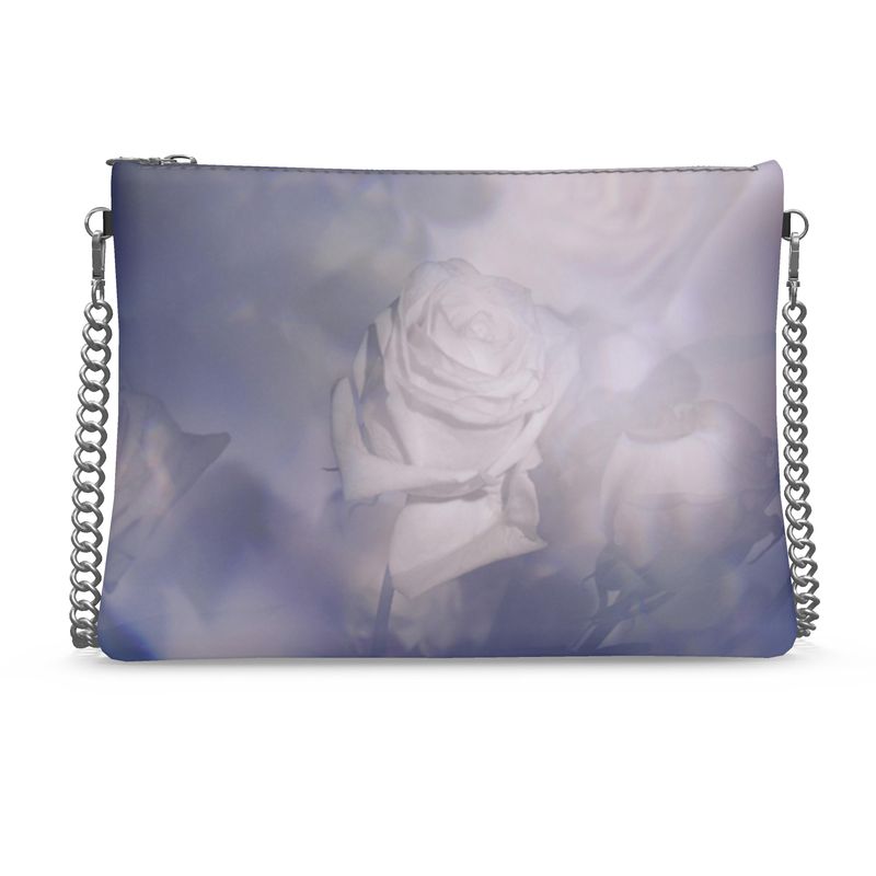 UNTITLED x Indira Cesarine "Les Roses Violettes" Crossbody Bag with Silver Chain - Limited Edition