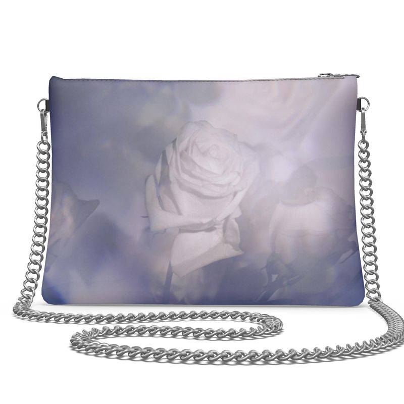 UNTITLED x Indira Cesarine "Les Roses Violettes" Crossbody Bag with Silver Chain - Limited Edition