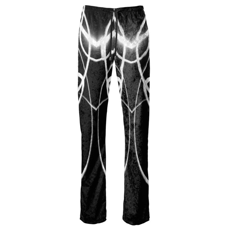 UNTITLED x Indira Cesarine "Lumière" Series Black and White Kaleidoscopic Womens Trousers - Limited Edition