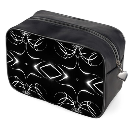 UNTITLED x Indira Cesarine "Lumière" Series Black and White Kaleidoscopic Toiletry Bag - Limited Edition