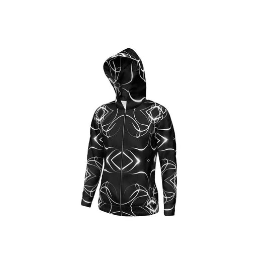 UNTITLED x Indira Cesarine "Lumière" Series Black and White Kaleidoscopic Hoodie - Limited Edition