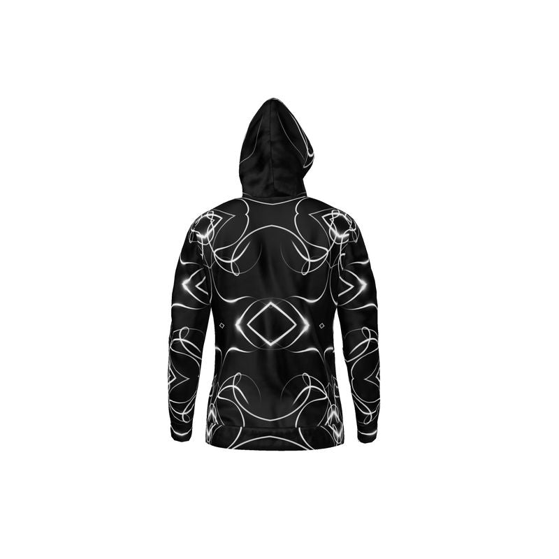 UNTITLED x Indira Cesarine "Lumière" Series Black and White Kaleidoscopic Hoodie - Limited Edition