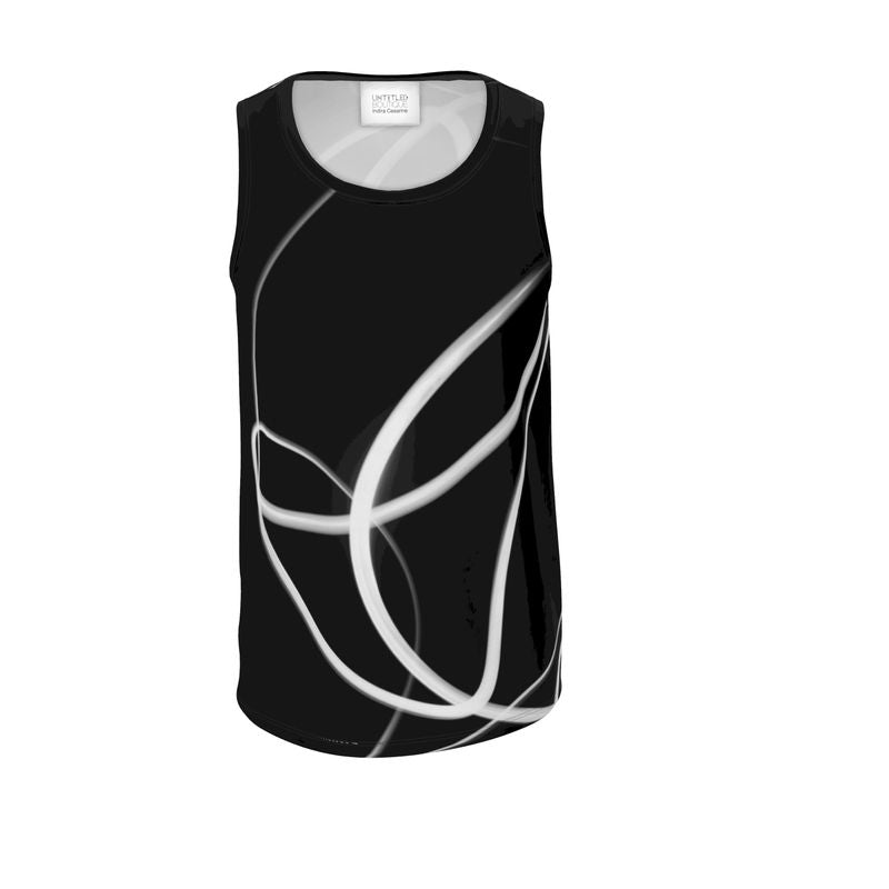 UNTITLED x Indira Cesarine "Lumière" Series Black and White Kaleidoscopic Cut and Sew Tank Top - Limited Edition