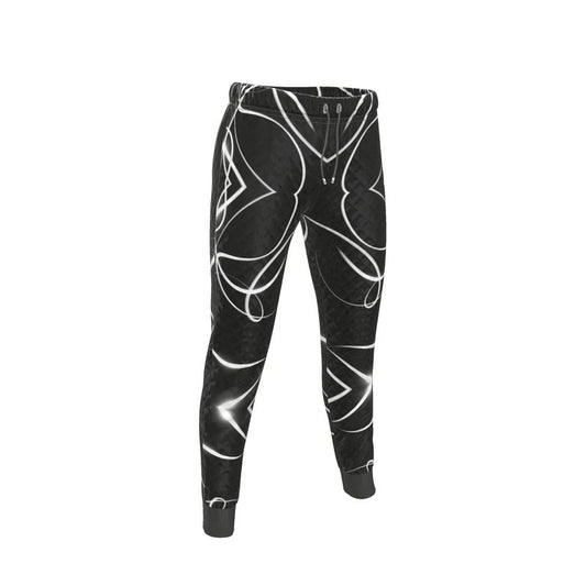 UNTITLED x Indira Cesarine "Lumière" Series Black and White Kaleidoscopic Women's Tracksuit Bottoms - Limited Edition