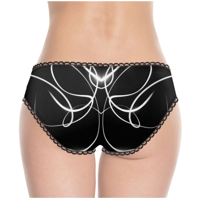 UNTITLED x Indira Cesarine "Lumière" Series Black and White Kaleidoscopic Underwear - Limited Edition