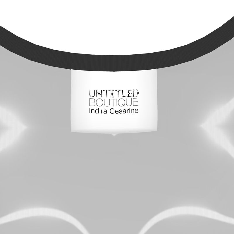 UNTITLED x Indira Cesarine "Lumière" Series Black and White Kaleidoscopic Ladies Tank Top - Limited Edition