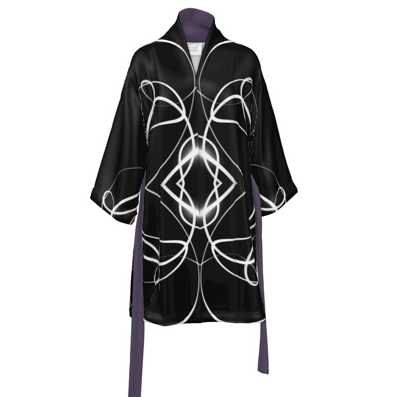 UNTITLED x Indira Cesarine "Lumière" Series Black and White Kaleidoscopic Kimono - Limited Edition