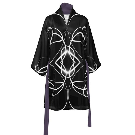 UNTITLED x Indira Cesarine "Lumière" Series Black and White Kaleidoscopic Kimono - Limited Edition