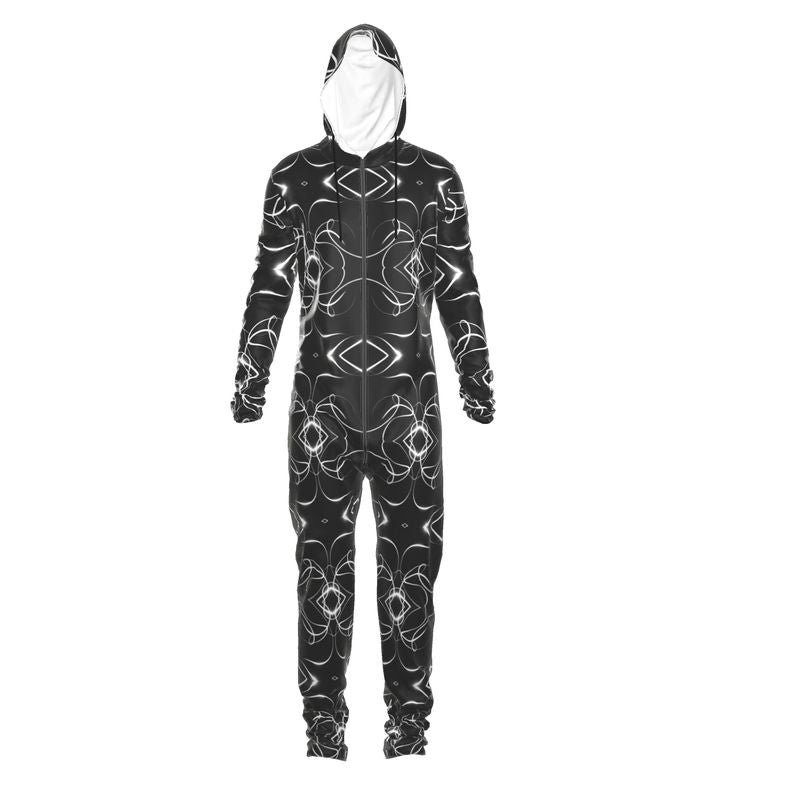 UNTITLED x Indira Cesarine "Lumière" Series Black and White Kaleidoscopic Hazmat Suit - Limited Edition