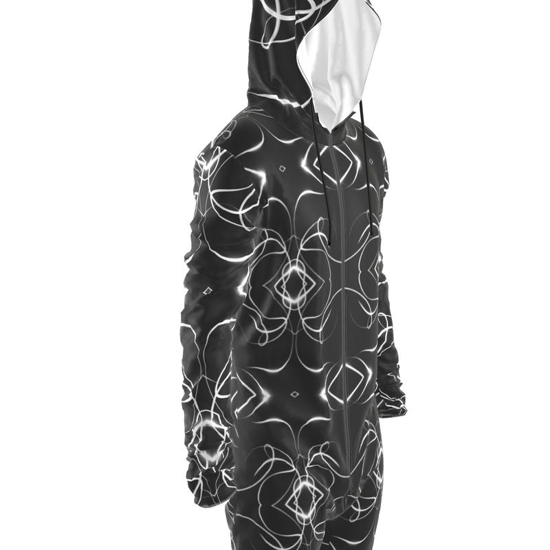 UNTITLED x Indira Cesarine "Lumière" Series Black and White Kaleidoscopic Hazmat Suit - Limited Edition