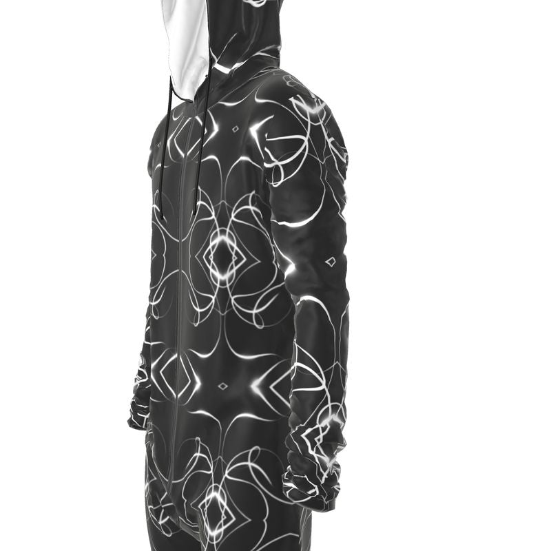 UNTITLED x Indira Cesarine "Lumière" Series Black and White Kaleidoscopic Hazmat Suit - Limited Edition